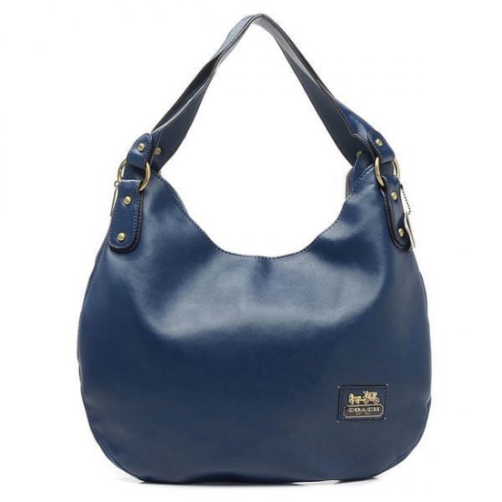 Coach City Logo Large Navy Hobo BWE | Women - Click Image to Close